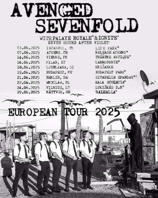 Avenged Sevenfold -concert global tour 2025
